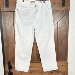 Liverpool Jeans Company White Cropped Ankle Jeans